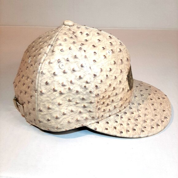 rare Mint SF Japan x Filthy Dripped faux Ostrich skin hat adjustable Brass plate - Picture 5 of 11
